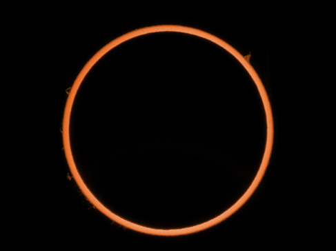 Mid-eclipse in Hydrogen alpha