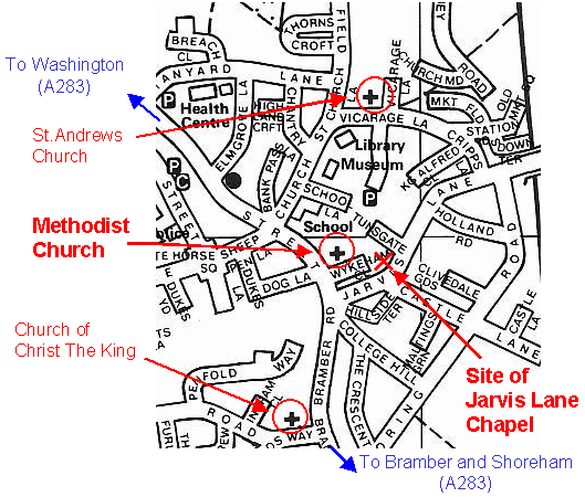 Map of Steyning town centre